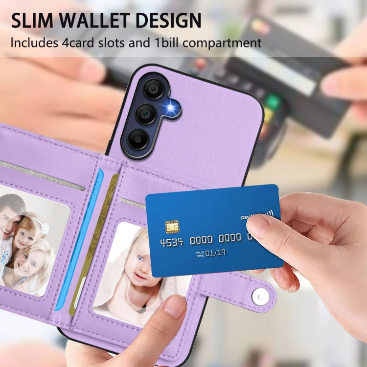 For Samsung Galaxy A16 5G Button Card Bag RFID Anti-theft Phone Case