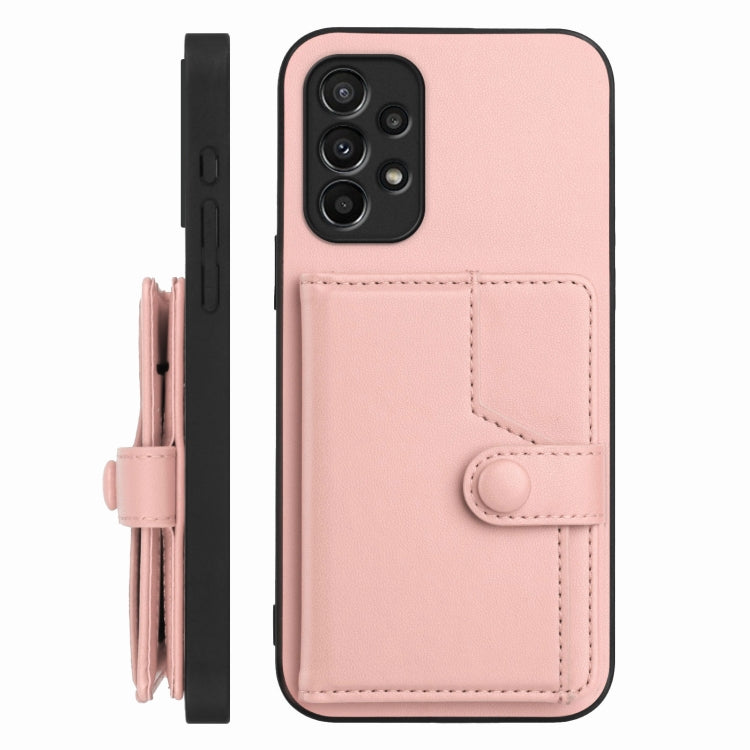 For Samsung Galaxy A23 165.4mm Button Card Bag RFID Anti-theft Phone Case