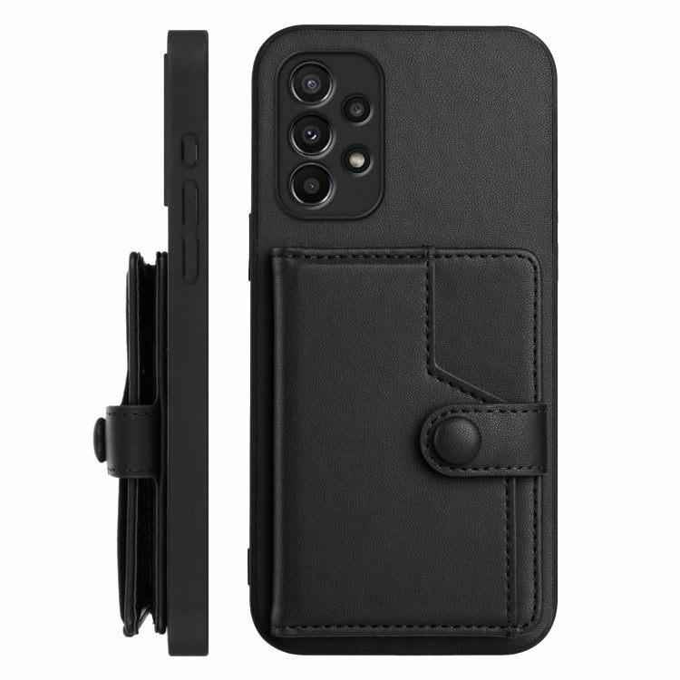 For Samsung Galaxy A23 165.4mm Button Card Bag RFID Anti-theft Phone Case