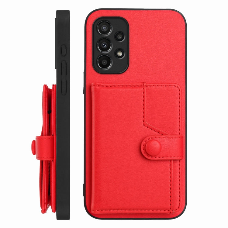 For Samsung Galaxy A23 165.4mm Button Card Bag RFID Anti-theft Phone Case