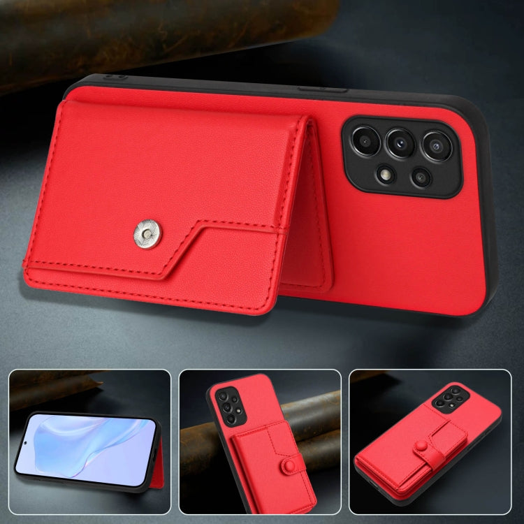 For Samsung Galaxy A23 165.4mm Button Card Bag RFID Anti-theft Phone Case