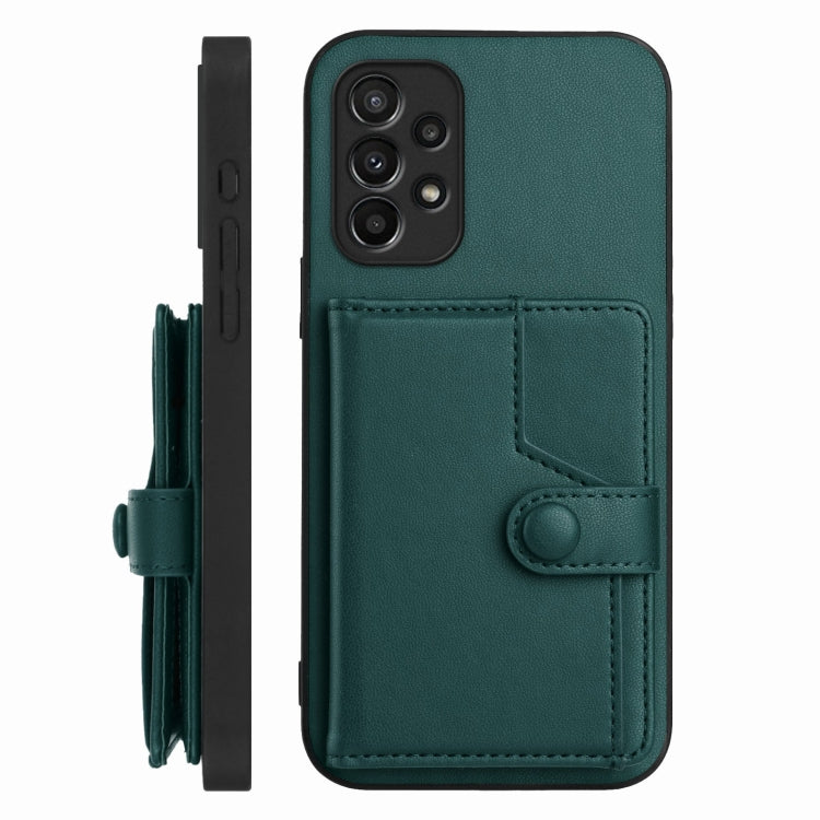 For Samsung Galaxy A23 165.4mm Button Card Bag RFID Anti-theft Phone Case