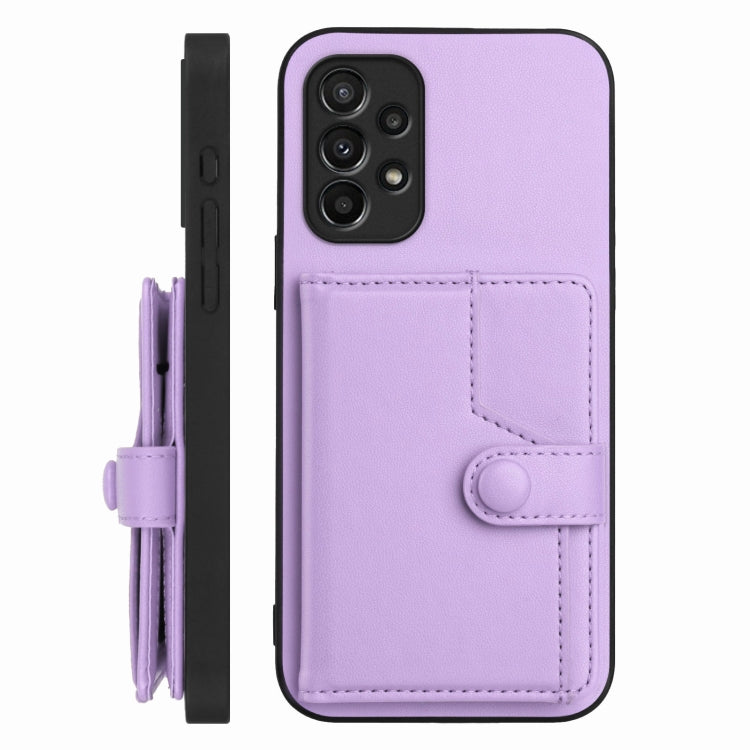 For Samsung Galaxy A23 165.4mm Button Card Bag RFID Anti-theft Phone Case