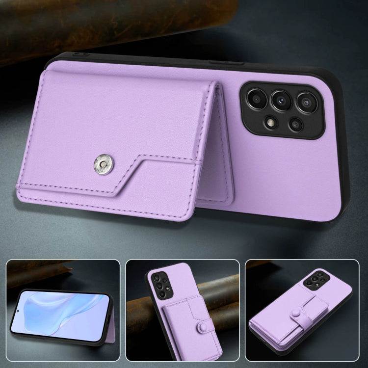 For Samsung Galaxy A23 165.4mm Button Card Bag RFID Anti-theft Phone Case