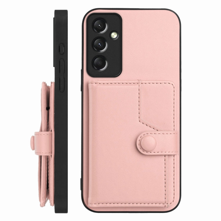 For Samsung Galaxy A24 4G Button Card Bag RFID Anti-theft Phone Case