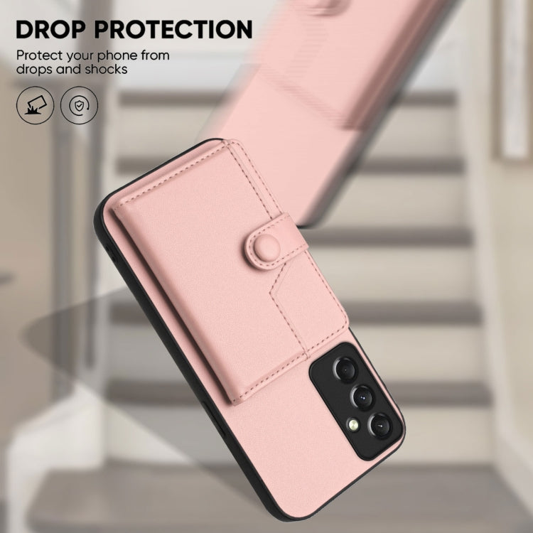 For Samsung Galaxy A24 4G Button Card Bag RFID Anti-theft Phone Case