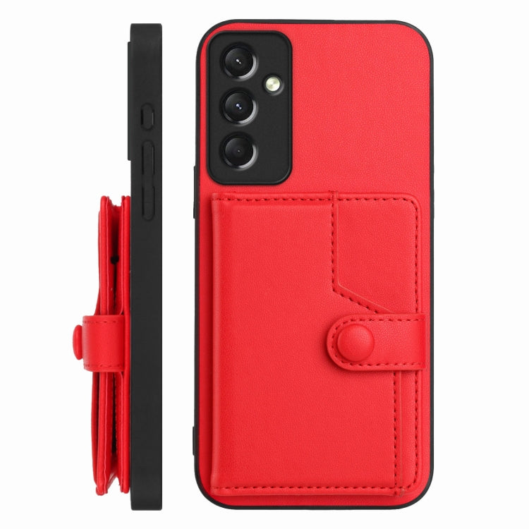For Samsung Galaxy A24 4G Button Card Bag RFID Anti-theft Phone Case