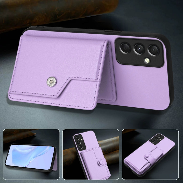 For Samsung Galaxy A24 4G Button Card Bag RFID Anti-theft Phone Case