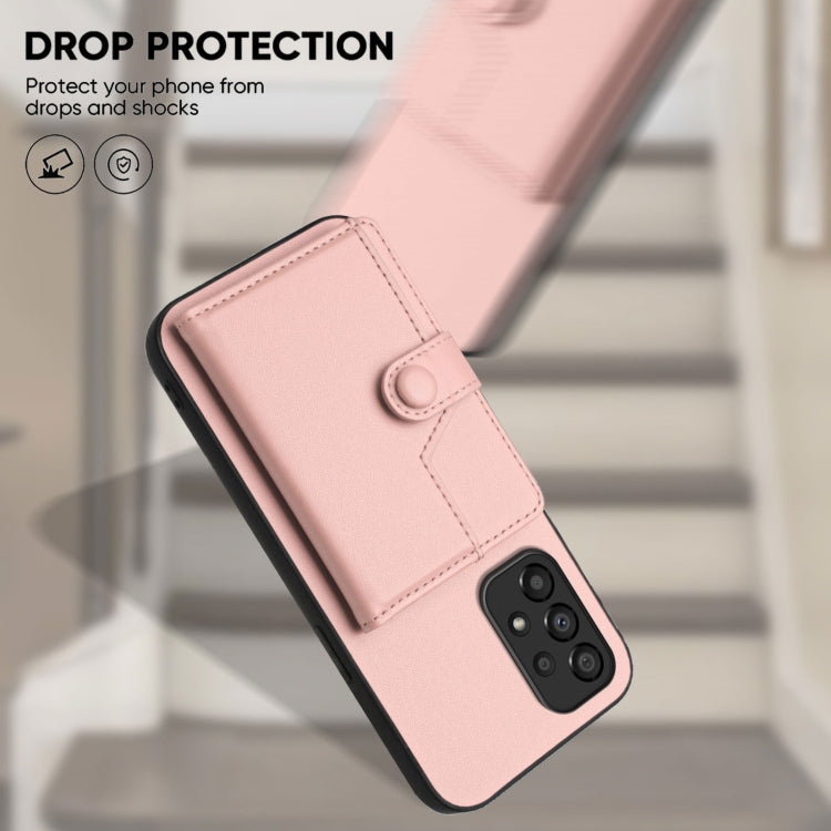 For Samsung Galaxy A33 5G Button Card Bag RFID Anti-theft Phone Case
