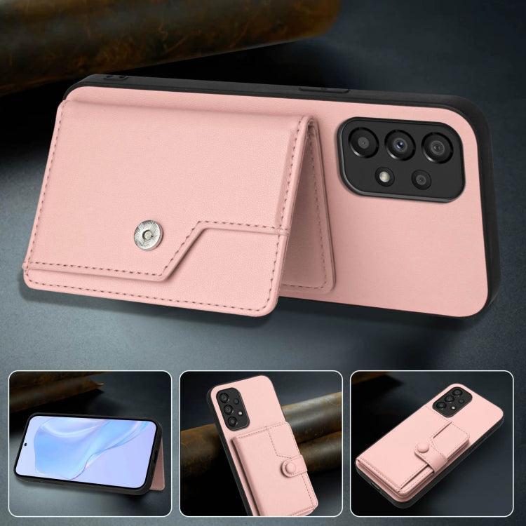 For Samsung Galaxy A33 5G Button Card Bag RFID Anti-theft Phone Case