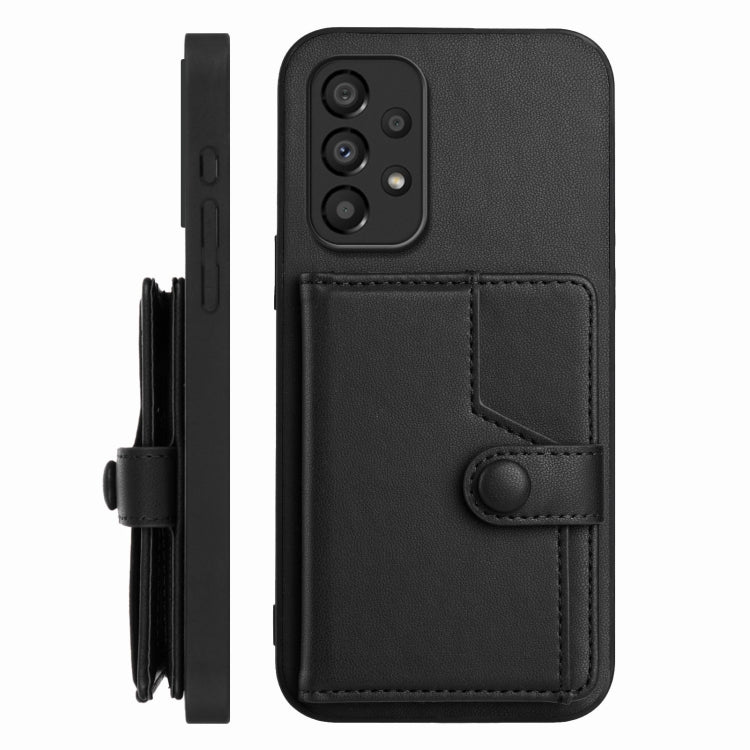 For Samsung Galaxy A33 5G Button Card Bag RFID Anti-theft Phone Case