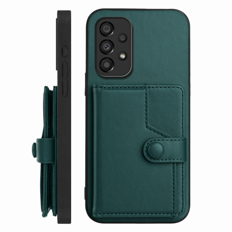 For Samsung Galaxy A33 5G Button Card Bag RFID Anti-theft Phone Case