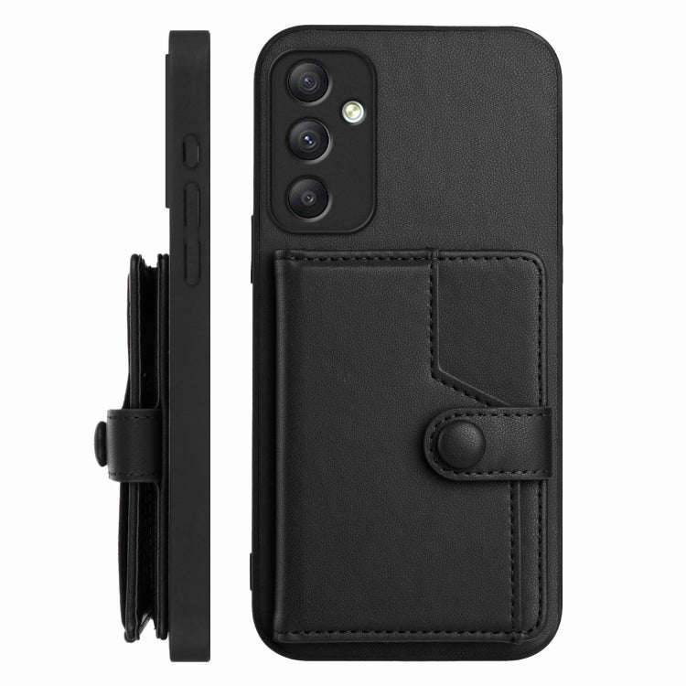 For Samsung Galaxy A34 5G Button Card Bag RFID Anti-theft Phone Case