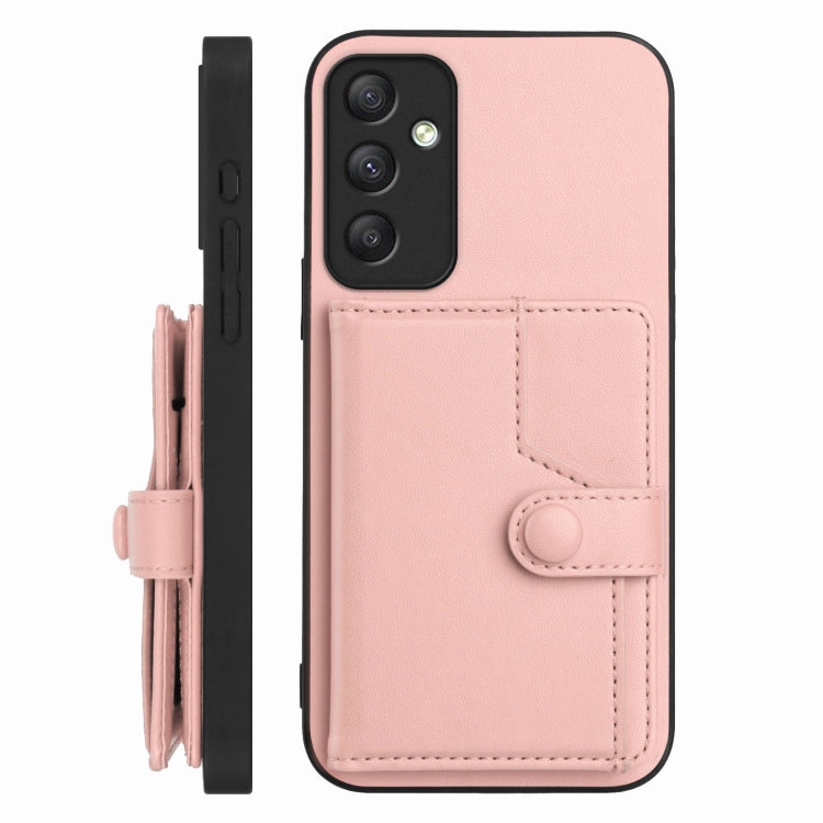 For Samsung Galaxy A35 5G Button Card Bag RFID Anti-theft Phone Case