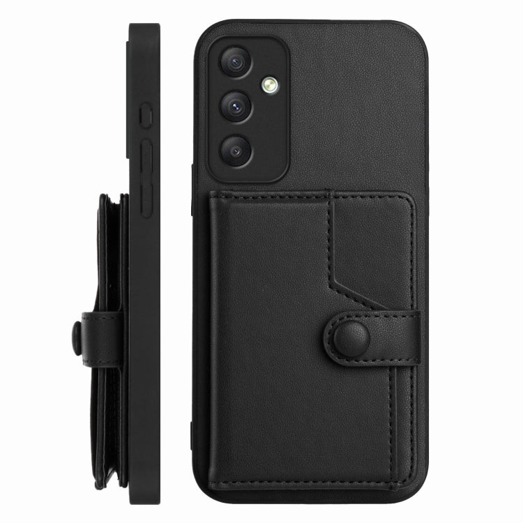 For Samsung Galaxy A35 5G Button Card Bag RFID Anti-theft Phone Case