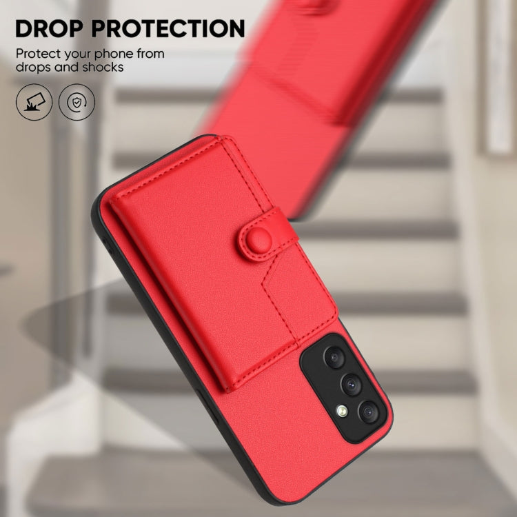 For Samsung Galaxy A35 5G Button Card Bag RFID Anti-theft Phone Case