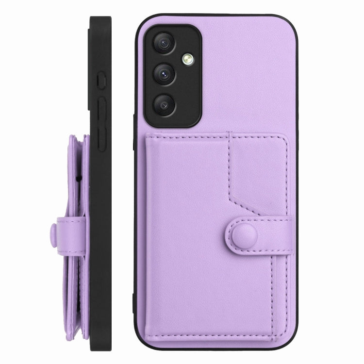 For Samsung Galaxy A35 5G Button Card Bag RFID Anti-theft Phone Case