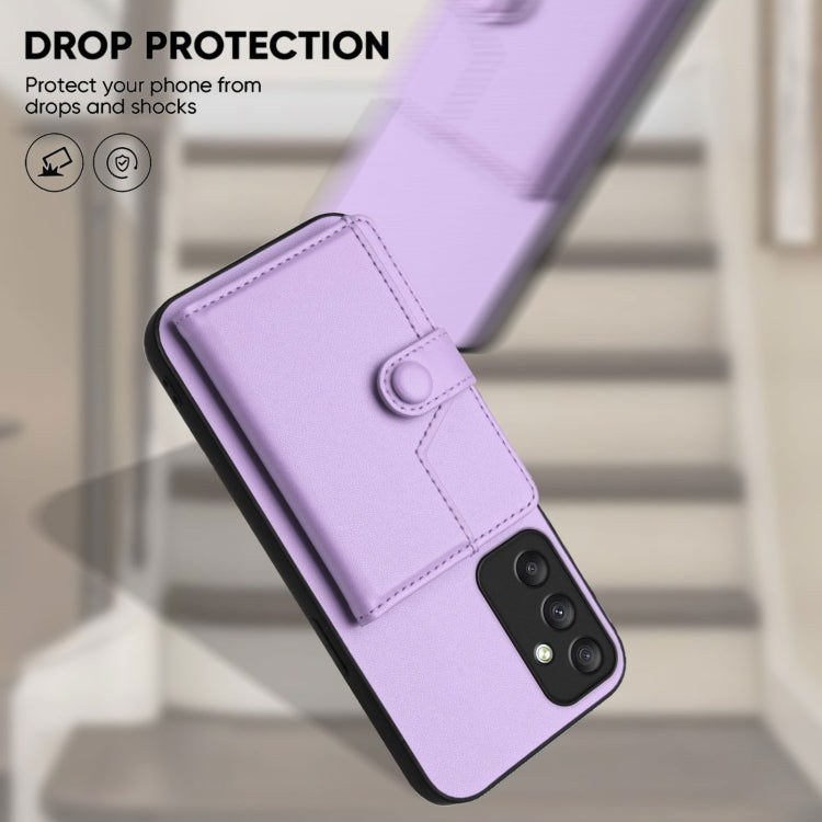 For Samsung Galaxy A35 5G Button Card Bag RFID Anti-theft Phone Case