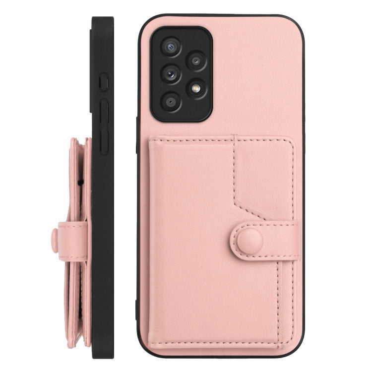 For Samsung Galaxy A52 Button Card Bag RFID Anti-theft Phone Case