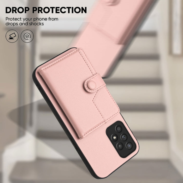 For Samsung Galaxy A52 Button Card Bag RFID Anti-theft Phone Case