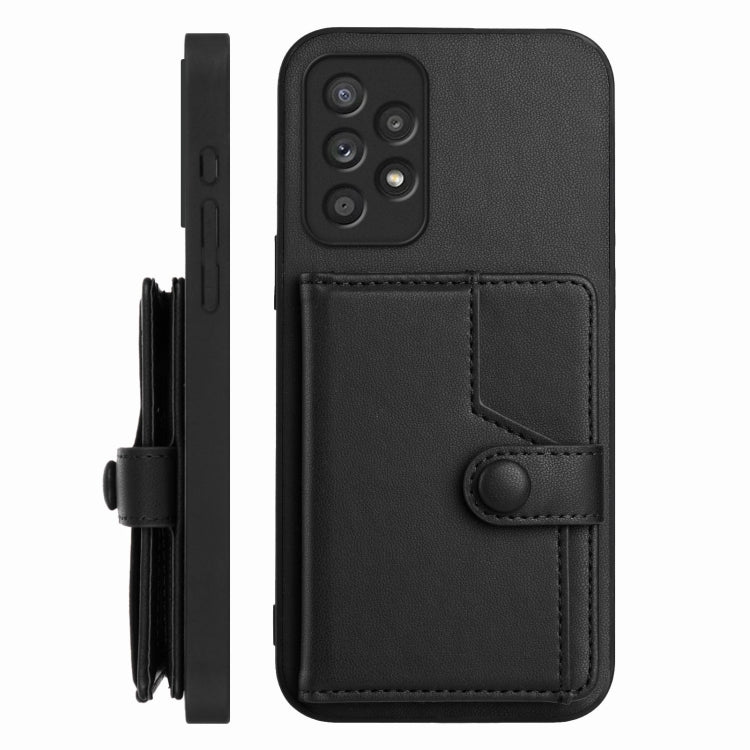 For Samsung Galaxy A52 Button Card Bag RFID Anti-theft Phone Case