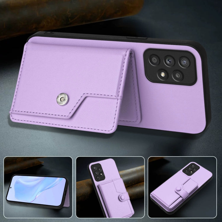 For Samsung Galaxy A52 Button Card Bag RFID Anti-theft Phone Case