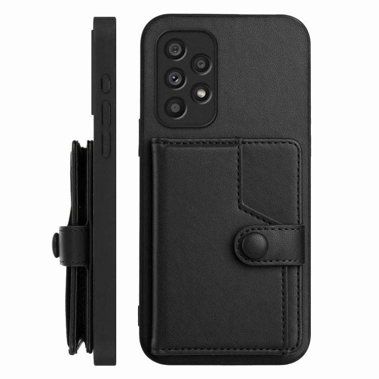 For Samsung Galaxy A53 5G Button Card Bag RFID Anti-theft Phone Case