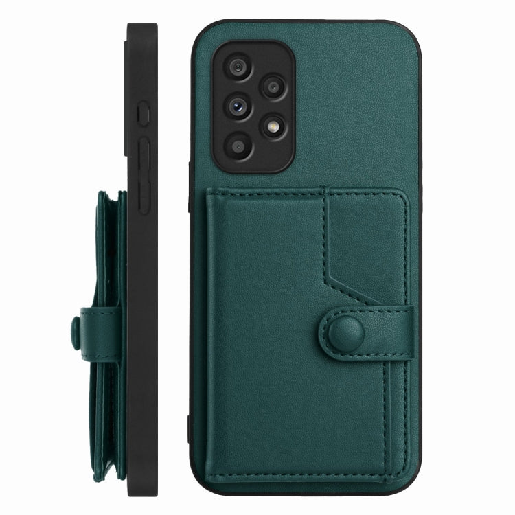 For Samsung Galaxy A53 5G Button Card Bag RFID Anti-theft Phone Case