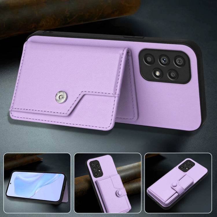 For Samsung Galaxy A53 5G Button Card Bag RFID Anti-theft Phone Case