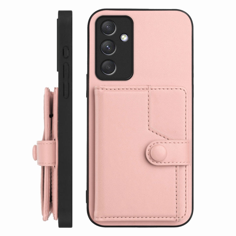 For Samsung Galaxy A54 5G Button Card Bag RFID Anti-theft Phone Case