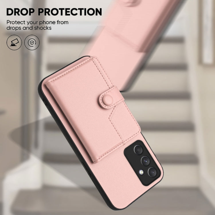 For Samsung Galaxy A54 5G Button Card Bag RFID Anti-theft Phone Case