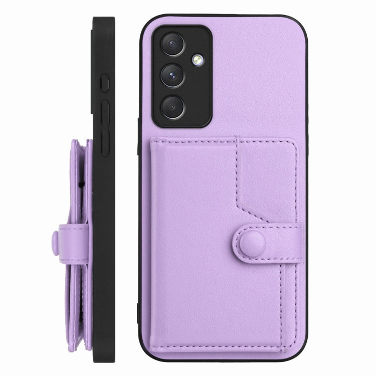 For Samsung Galaxy A54 5G Button Card Bag RFID Anti-theft Phone Case