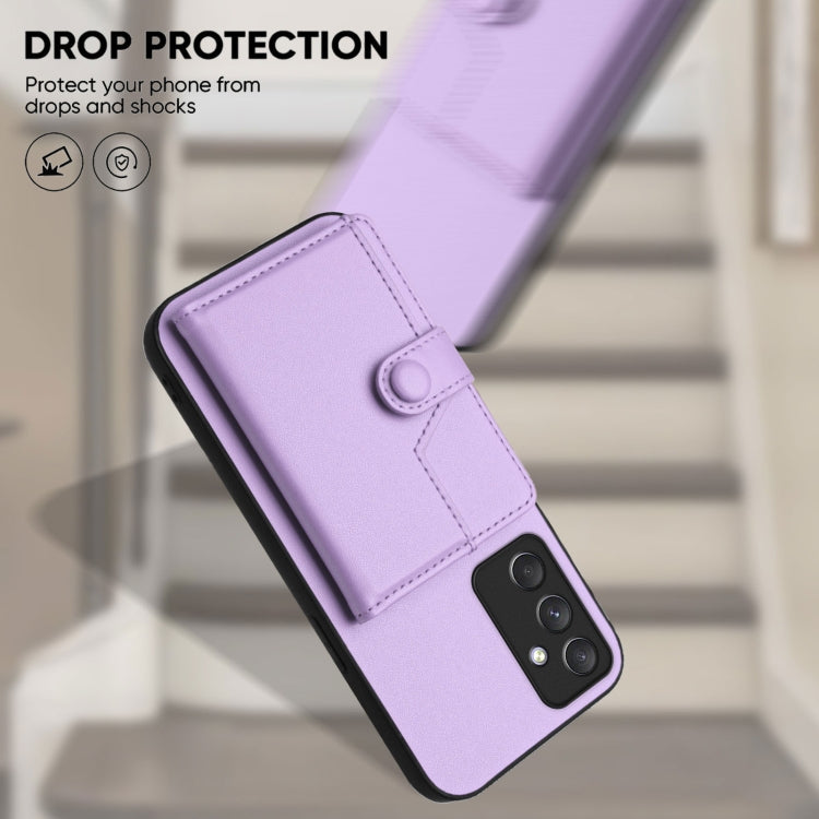For Samsung Galaxy A54 5G Button Card Bag RFID Anti-theft Phone Case
