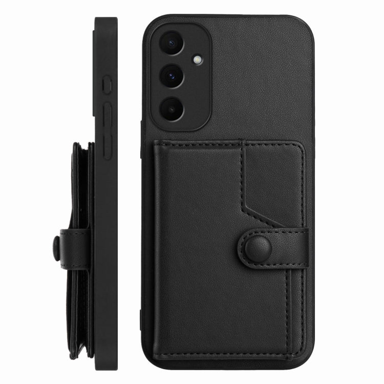 For Samsung Galaxy A55 5G Button Card Bag RFID Anti-theft Phone Case