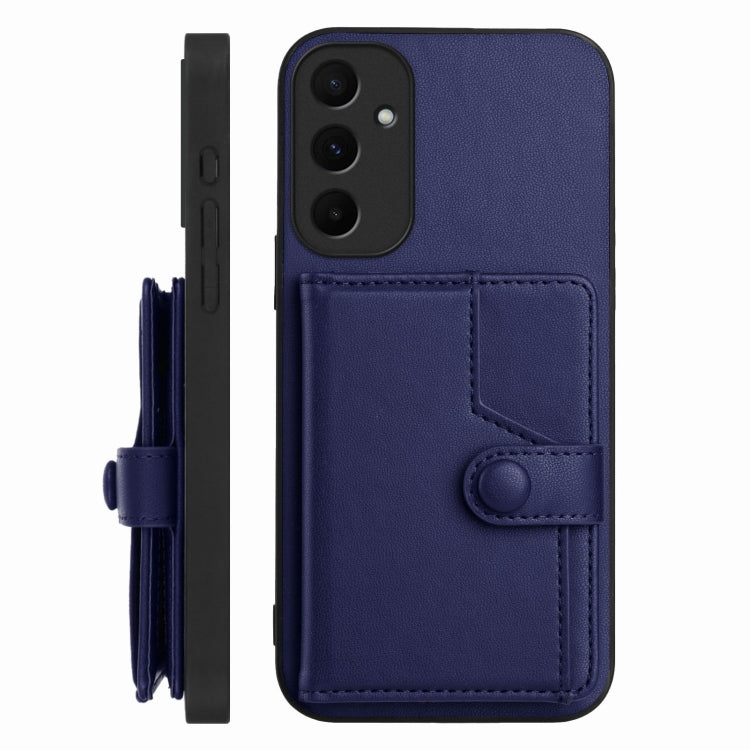 For Samsung Galaxy A55 5G Button Card Bag RFID Anti-theft Phone Case