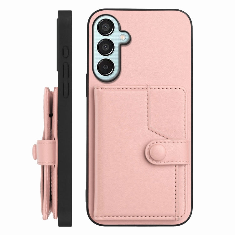 For Samsung Galaxy M15 / F15 Button Card Bag RFID Anti-theft Phone Case