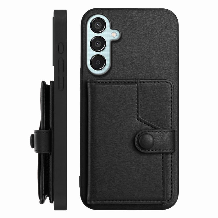 For Samsung Galaxy M15 / F15 Button Card Bag RFID Anti-theft Phone Case
