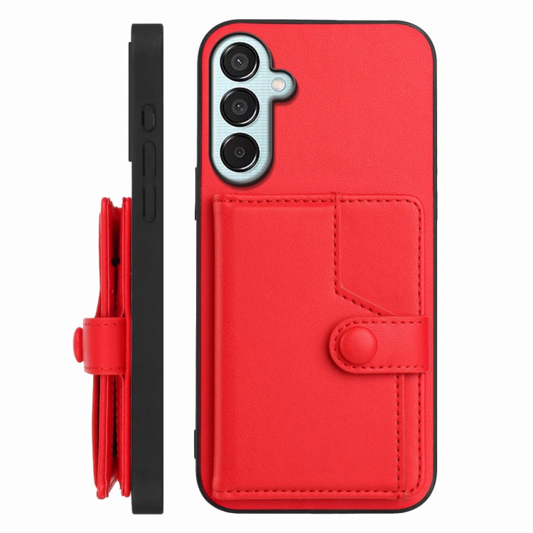 For Samsung Galaxy M15 / F15 Button Card Bag RFID Anti-theft Phone Case