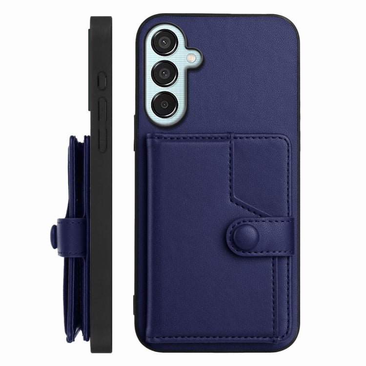 For Samsung Galaxy M15 / F15 Button Card Bag RFID Anti-theft Phone Case