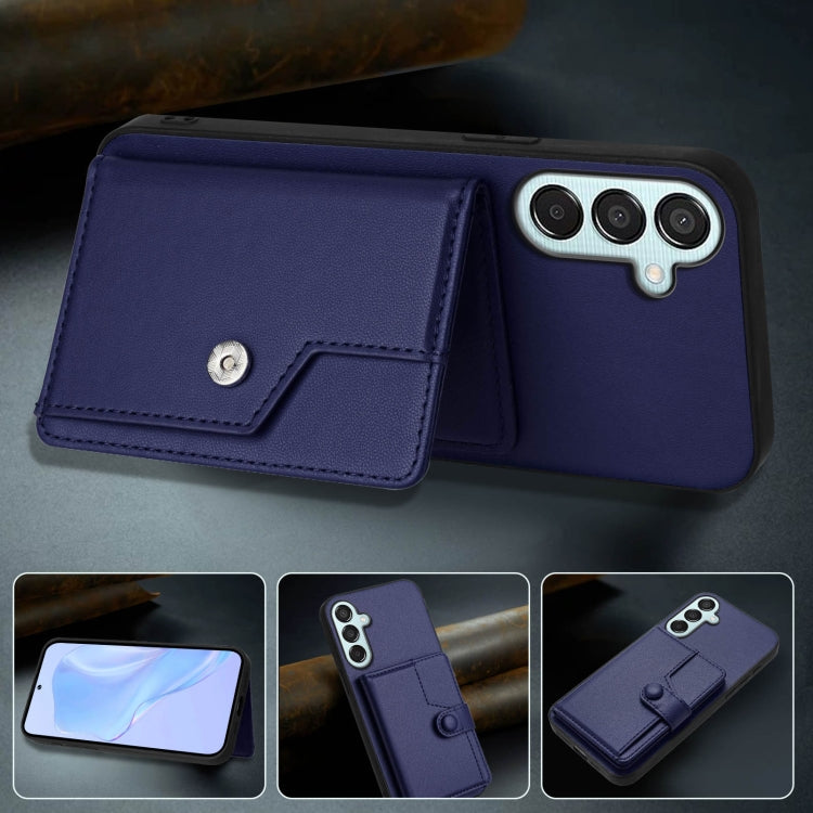 For Samsung Galaxy M15 / F15 Button Card Bag RFID Anti-theft Phone Case