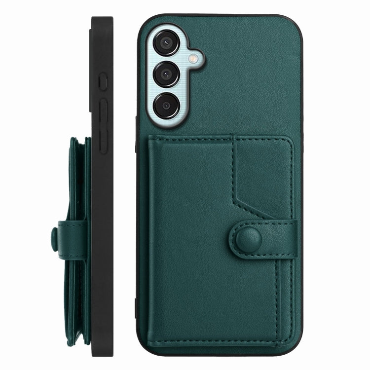 For Samsung Galaxy M15 / F15 Button Card Bag RFID Anti-theft Phone Case