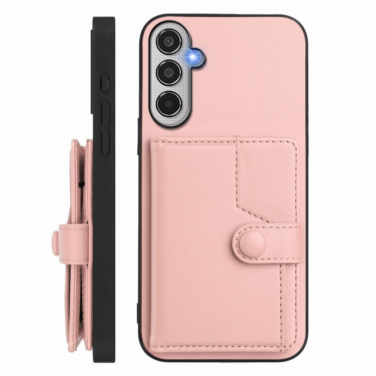 For Samsung Galaxy M35 Button Card Bag RFID Anti-theft Phone Case