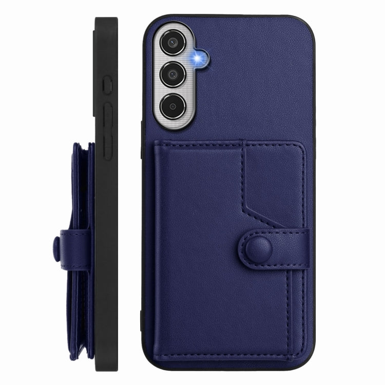 For Samsung Galaxy M35 Button Card Bag RFID Anti-theft Phone Case