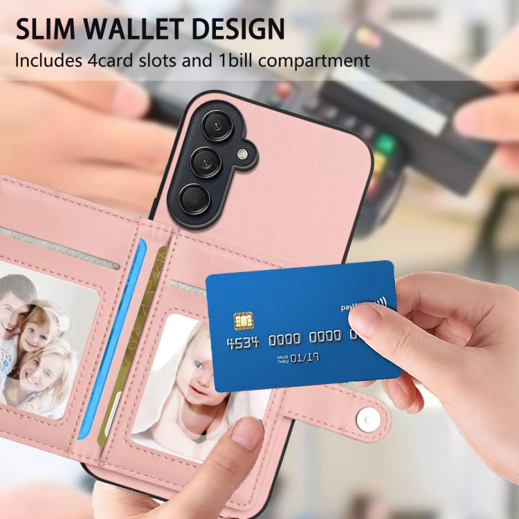 For Samsung Galaxy M55 / C55 5G Button Card Bag RFID Anti-theft Phone Case