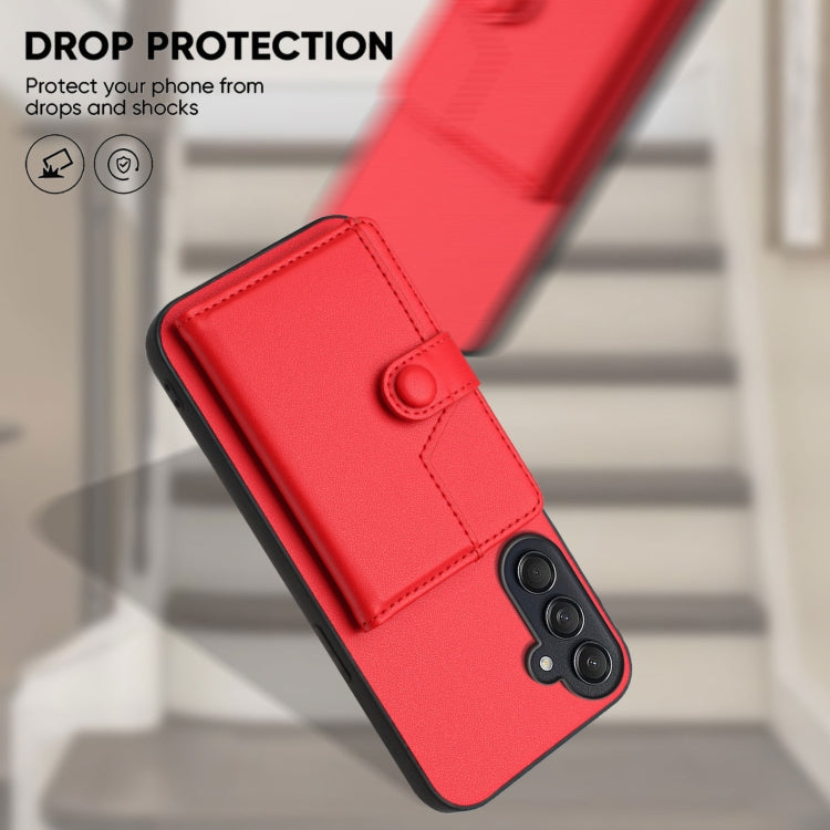 For Samsung Galaxy M55 / C55 5G Button Card Bag RFID Anti-theft Phone Case