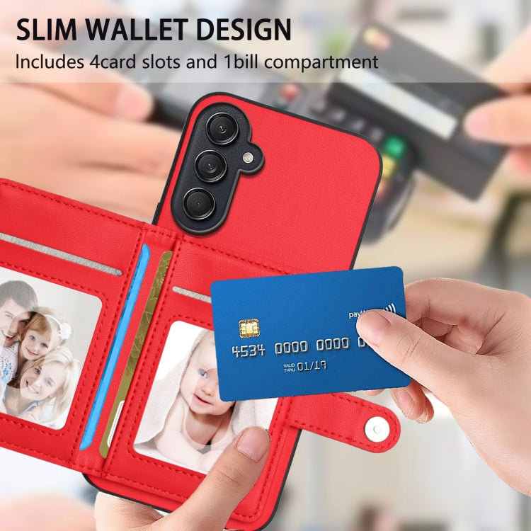 For Samsung Galaxy M55 / C55 5G Button Card Bag RFID Anti-theft Phone Case