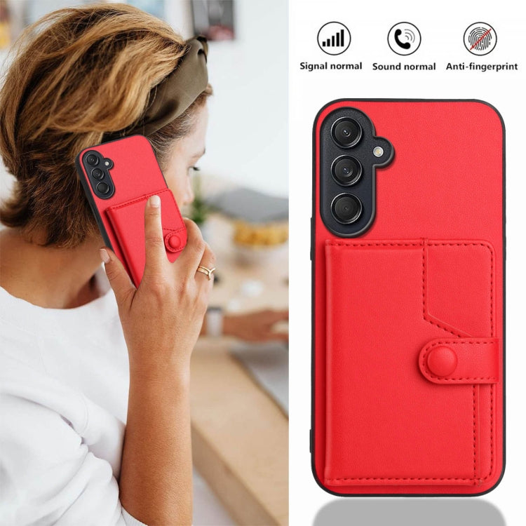 For Samsung Galaxy M55 / C55 5G Button Card Bag RFID Anti-theft Phone Case