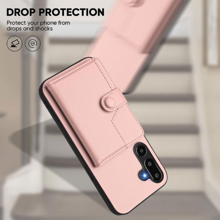 For Samsung Galaxy M16 5G / F16 5G Button Card Bag RFID Anti-theft Phone Case