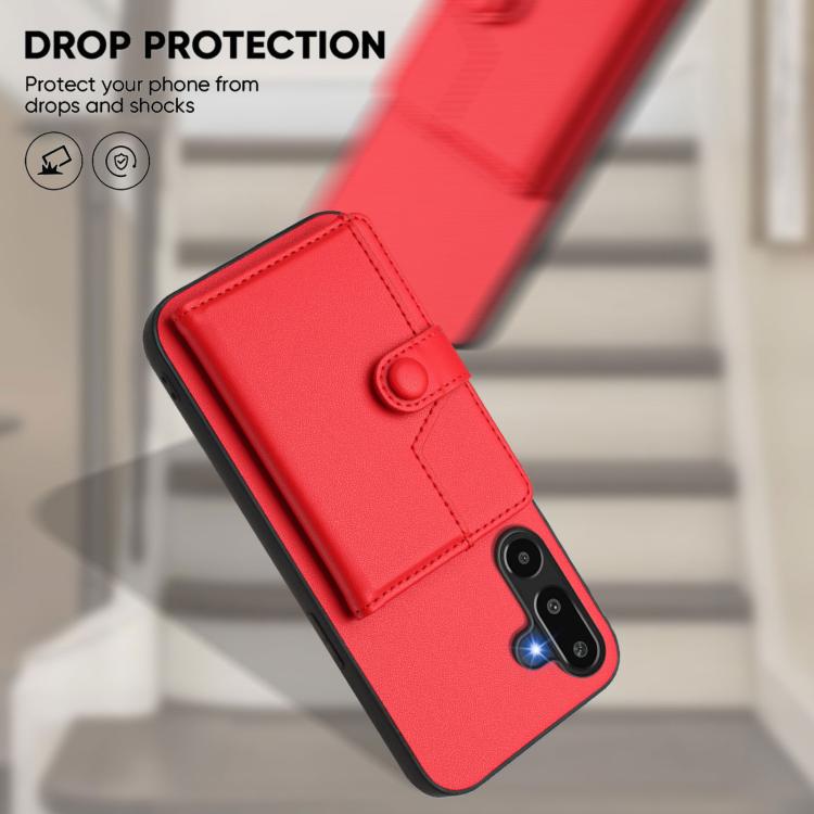 For Samsung Galaxy M16 5G / F16 5G Button Card Bag RFID Anti-theft Phone Case