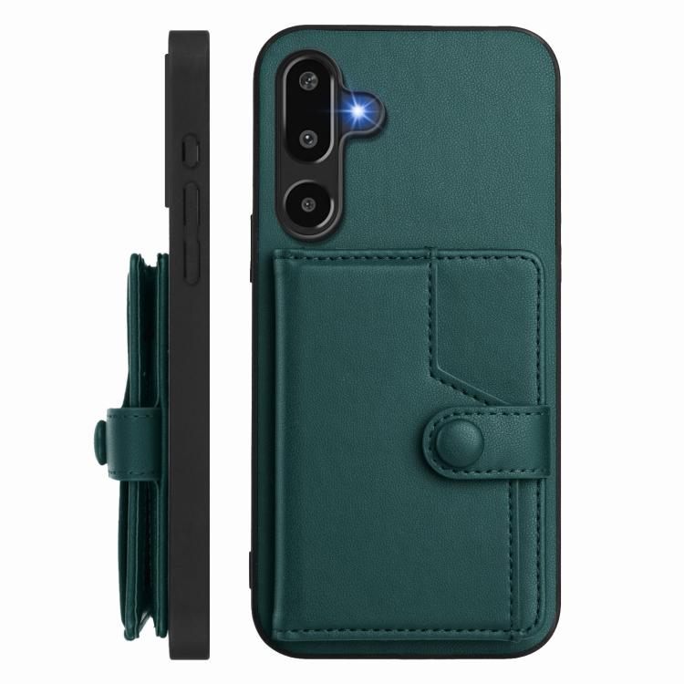 For Samsung Galaxy M16 5G / F16 5G Button Card Bag RFID Anti-theft Phone Case